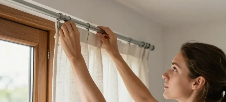 Accrocher des rideaux sans percer : les 6 solutions pour les locataires